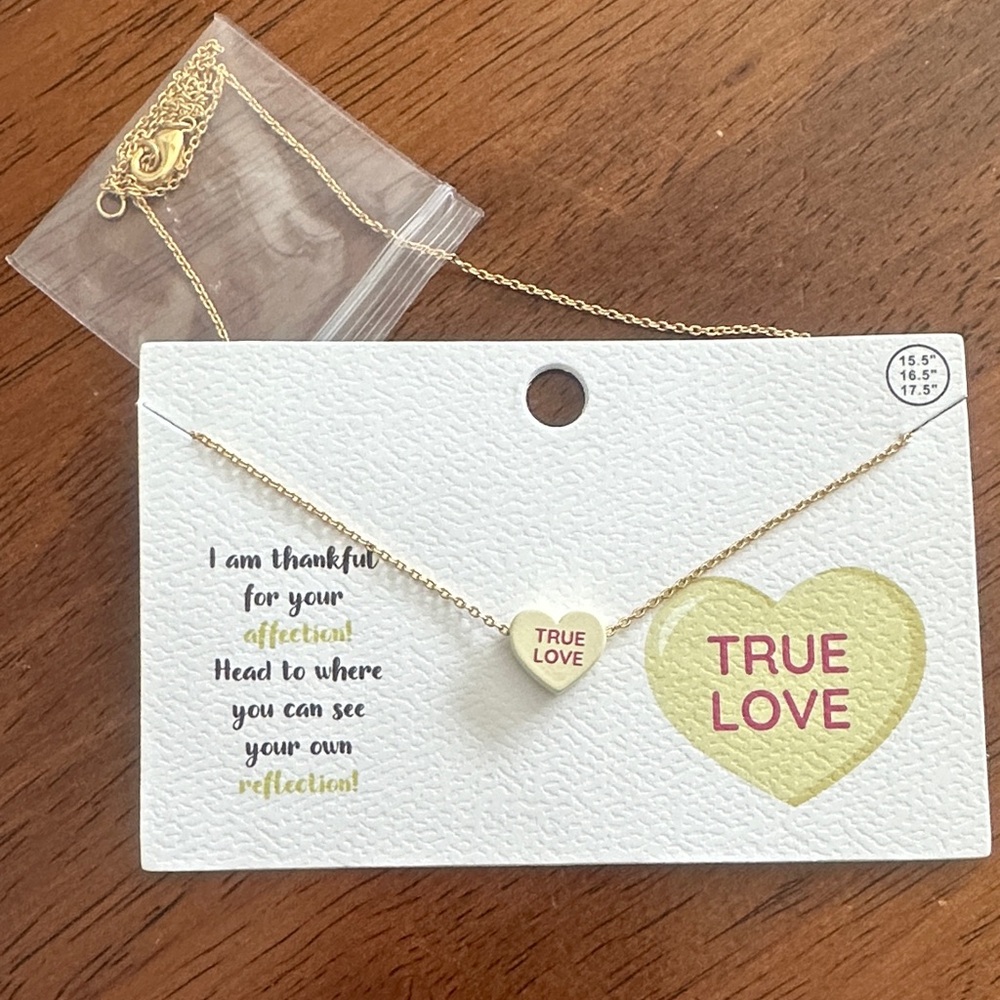 True Love Gold Heart Necklace